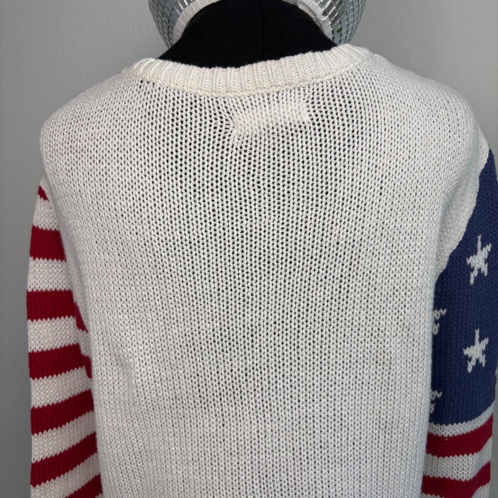 Grayson Threads American Flag Sweater | Womens Large, Patriotic Stars Stripes - Picture 14 of 16